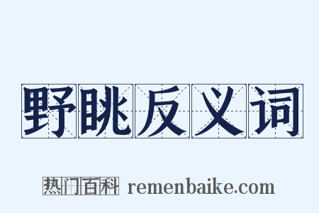 野眺反义词是什么意思的图片